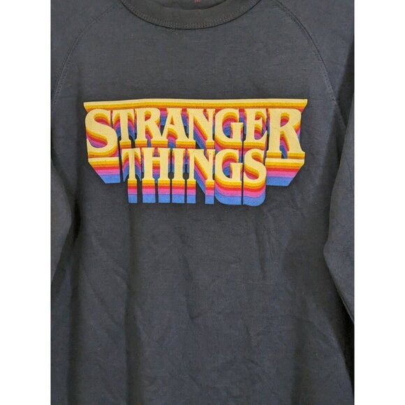 Stranger Things Sweatshirt Adult Medium Blue Pullover Netflix Stretch Crewneck - Picture 4 of 4